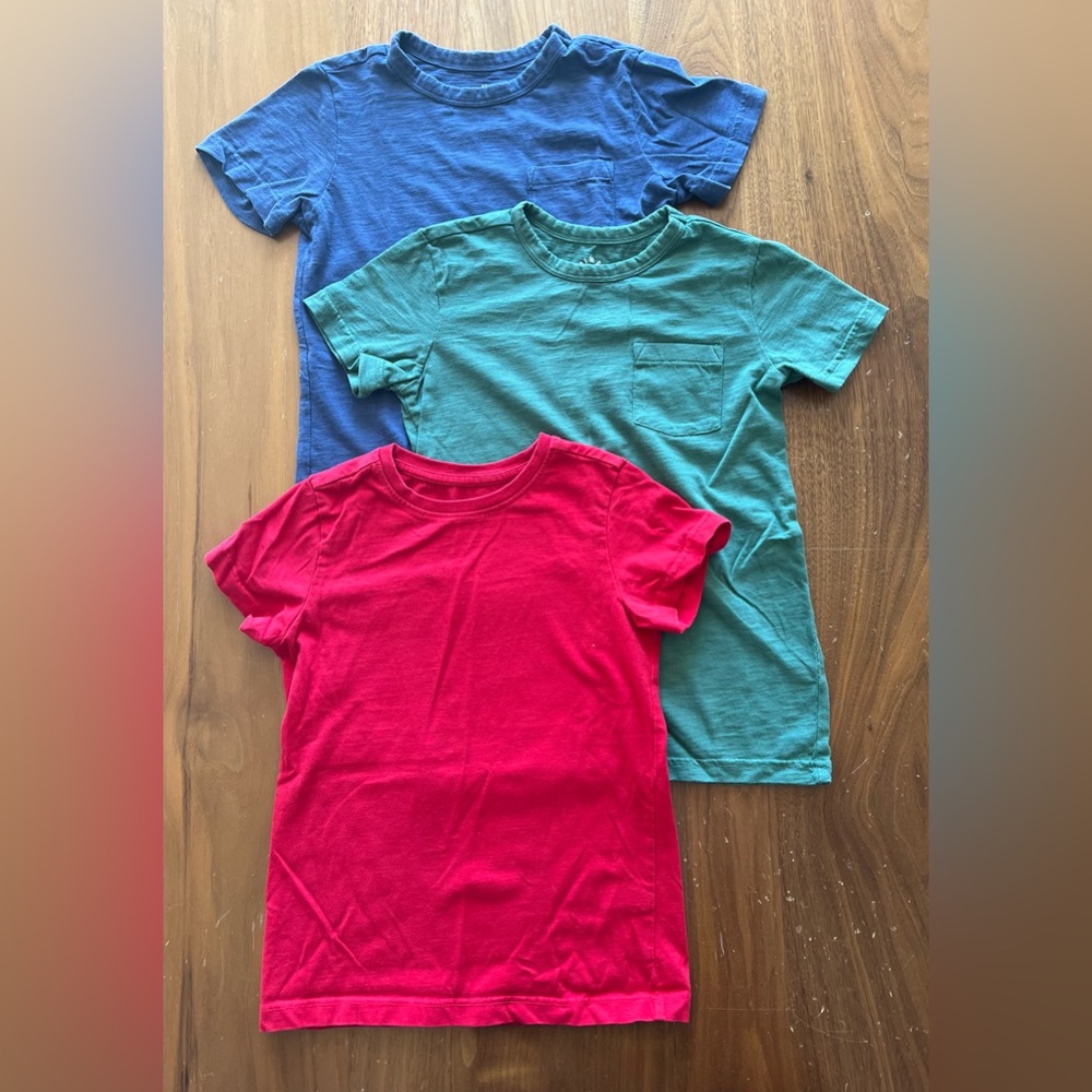 Primary Short Sleeve Tees, size 6-7 - set of three